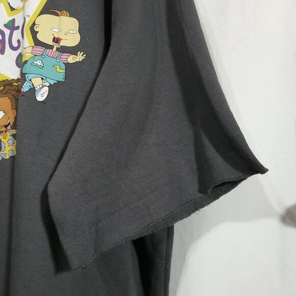 Rugrats Sweatshirt Tshirt Size 3x Cut Off Soft Cozy 90s Cartoon Gray Grey - Picture 4 of 8